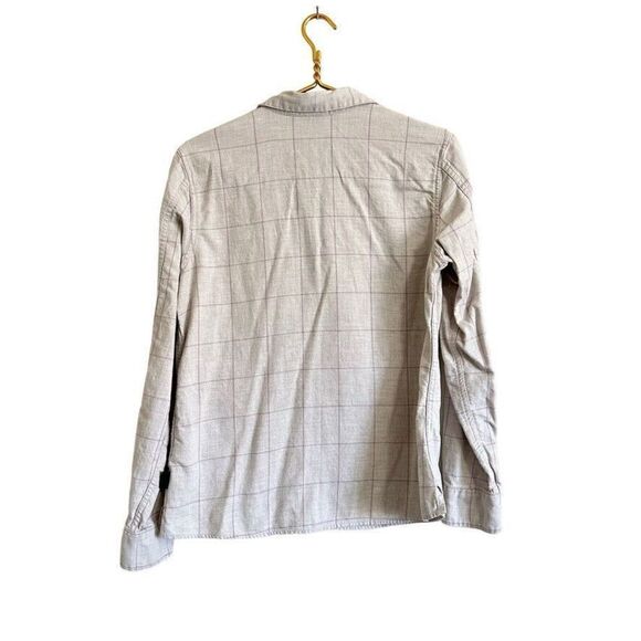 Patagonia‎ Button Down Long Sleeve Shirt Women's 10 Cream Plaid Lightweight - Picture 2 of 6